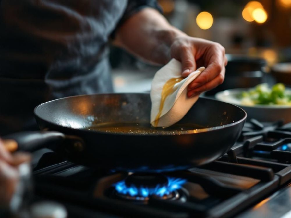 Asezonarea otel carbon tigaie